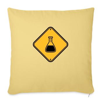 vorsicht wissenschaft schild hinweis achtung flues - Sofakissenbezug 45 x 45 cm - Hellgelb - Vorne