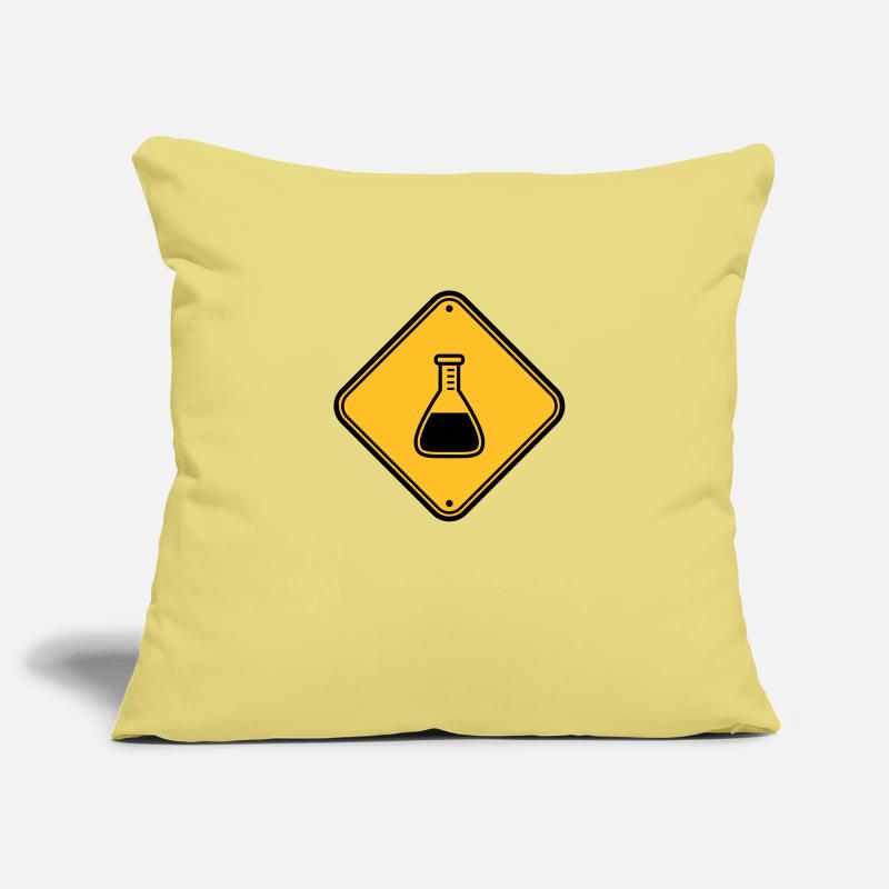 caution science shield note caution flues Sofa pillowcase 17,3'' x 17,3'' (45 x 45 cm)
