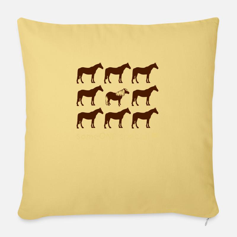 JaC's Haflinger - Sofakissenbezug 45 x 45 cm - Hellgelb
