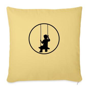 cercle de rock anneau rond silhouette solitaire trauri - Housse de coussin décorative 45 x 45 cm - jaune délavé - Devant