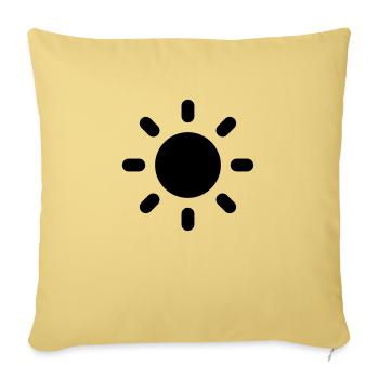 Sun, Sol, Sonne, Licht - Sofa pillowcase 17,3'' x 17,3'' (45 x 45 cm) - washed yellow - Front