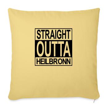Straight outta Heilbronn - Sofakissenbezug 45 x 45 cm - Hellgelb - Vorne