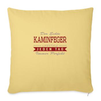 Der echte Kaminfeger - Sofakissenbezug 45 x 45 cm - Hellgelb - Vorne