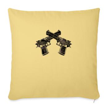 guns design - Sofakissenbezug 45 x 45 cm - Hellgelb - Vorne