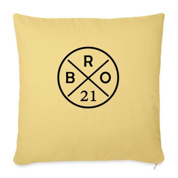 bro 21 - Sofa pillowcase 17,3'' x 17,3'' (45 x 45 cm) - washed yellow - Front
