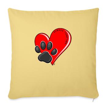 Always with you - Sofa pillowcase 17,3'' x 17,3'' (45 x 45 cm) - washed yellow - Front