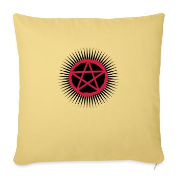 Lights Pentagram Logo - Sofa pillowcase 17,3'' x 17,3'' (45 x 45 cm) - washed yellow - Front