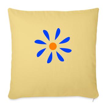 Peace, Sun, Ukraine - Sofa pillowcase 17,3'' x 17,3'' (45 x 45 cm) - washed yellow - Front