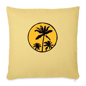 Holiday Sun Palms - Sofa pillowcase 17,3'' x 17,3'' (45 x 45 cm) - washed yellow - Front