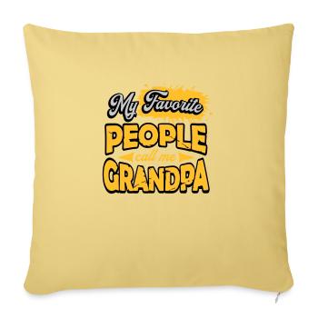 People Call Me Grandpa - Sofa pillowcase 17,3'' x 17,3'' (45 x 45 cm) - washed yellow - Front