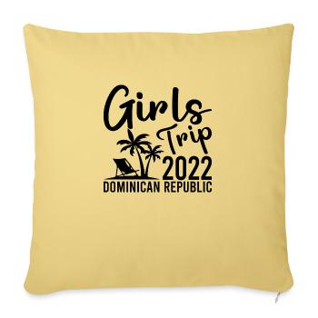 Girls Trip 2022 Dominican Republic - Sofakissenbezug 45 x 45 cm - Hellgelb - Vorne