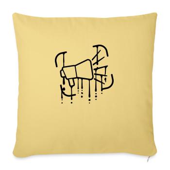 Graffiti Tropfen Megafon Symbol - Sofakissenbezug 45 x 45 cm - Hellgelb - Vorne