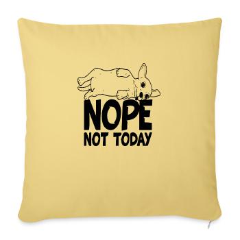 Nope not today - Sofa pillowcase 17,3'' x 17,3'' (45 x 45 cm) - washed yellow - Front