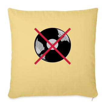 Forbidden Vinyl Record Music - Sofa pillowcase 17,3'' x 17,3'' (45 x 45 cm) - washed yellow - Front
