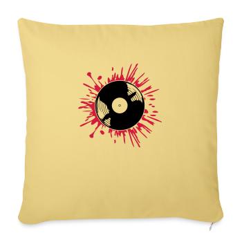 Blood Drops Record Splashes of Color - Sofa pillowcase 17,3'' x 17,3'' (45 x 45 cm) - washed yellow - Front