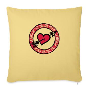 Leader Cousin Crew Team - Sofa pillowcase 17,3'' x 17,3'' (45 x 45 cm) - washed yellow - Front