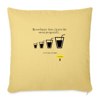 T shirt fun pour l'apéro - Housse de coussin décorative 45 x 45 cm - jaune délavé - Devant