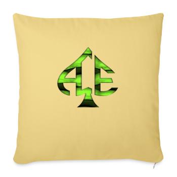 Ace of Spades Casino poker jeux de cartes chance d’argent - Housse de coussin décorative 45 x 45 cm - jaune délavé - Devant