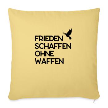 Frieden schaffen ohne Waffen - Sofakissenbezug 45 x 45 cm - Hellgelb - Vorne