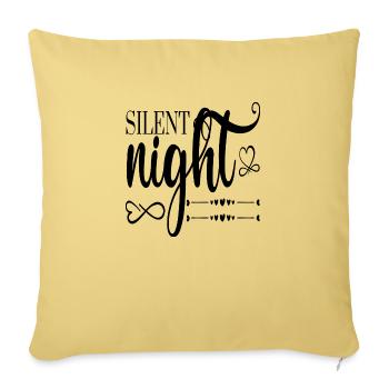 Silent Night Christmas - Sofa pillowcase 17,3'' x 17,3'' (45 x 45 cm) - washed yellow - Front