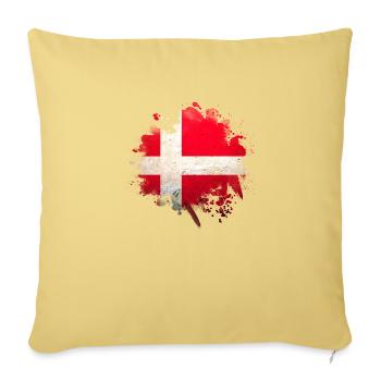 Danemark Copenhague Scandinavie danoise Viking - Housse de coussin décorative 45 x 45 cm - jaune délavé - Devant