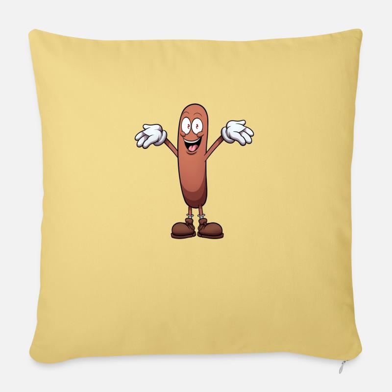 Süße Wurst - Sofakissenbezug 45 x 45 cm - Hellgelb