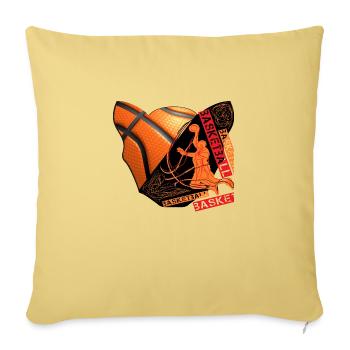 basket-ball - Housse de coussin décorative 45 x 45 cm - jaune délavé - Devant