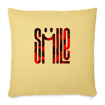 penser sourire pensées positives méditation heureuse - Housse de coussin décorative 45 x 45 cm - jaune délavé - Devant