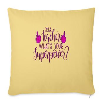 Étudiant 2023 Diplôme d’école d’enseignant d’étudiant du secondaire - Housse de coussin décorative 45 x 45 cm - jaune délavé - Devant