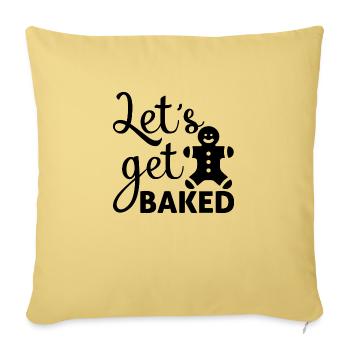 Let's get Baked - Sofa pillowcase 17,3'' x 17,3'' (45 x 45 cm) - washed yellow - Front