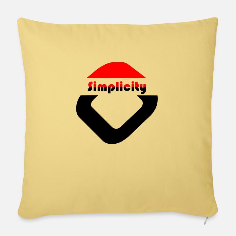 Osoued Simplicité - Housse de coussin décorative 45 x 45 cm - jaune délavé