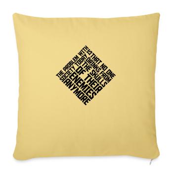 drinks from enemies skulls - Sofa pillowcase 17,3'' x 17,3'' (45 x 45 cm) - washed yellow - Front
