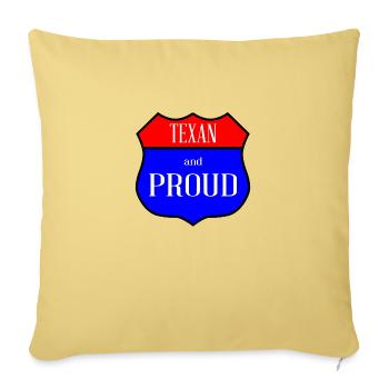 Texas And Proud - Sofa pillowcase 17,3'' x 17,3'' (45 x 45 cm) - washed yellow - Front