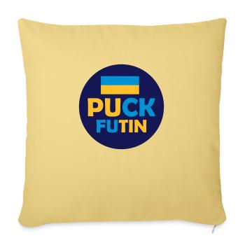 Conception du logo Puck Futin - Housse de coussin décorative 45 x 45 cm - jaune délavé - Devant