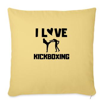 I LOVE KICKBOXING - Housse de coussin décorative 45 x 45 cm - jaune délavé - Devant