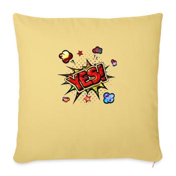 yes sing funny no girl feminism apply always - Sofa pillowcase 17,3'' x 17,3'' (45 x 45 cm) - washed yellow - Front