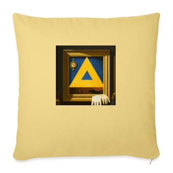 Freemason Secret Symbolism - Sofa pillowcase 17,3'' x 17,3'' (45 x 45 cm) - washed yellow - Front
