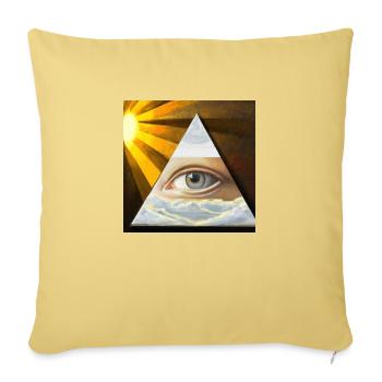 Inner Sight - Sofa pillowcase 17,3'' x 17,3'' (45 x 45 cm) - washed yellow - Front