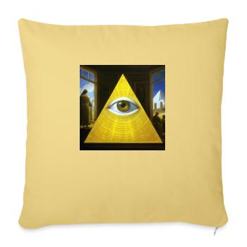 All Seeing Eye - Sofa pillowcase 17,3'' x 17,3'' (45 x 45 cm) - washed yellow - Front