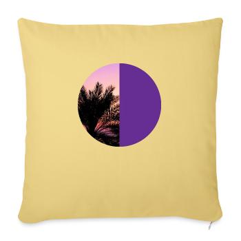 T-shirt holiday beach palm trees holiday summer sun - Sofa pillowcase 17,3'' x 17,3'' (45 x 45 cm) - washed yellow - Front