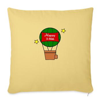 Happy X Mas - Sofa pillowcase 17,3'' x 17,3'' (45 x 45 cm) - washed yellow - Front