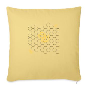 Bienen - Sofakissenbezug 45 x 45 cm - Hellgelb - Vorne