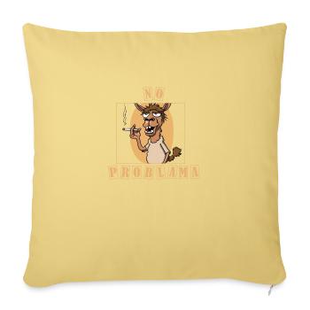 No Problama Gift - Sofa pillowcase 17,3'' x 17,3'' (45 x 45 cm) - washed yellow - Front