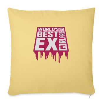 La meilleure ex petite amie du monde - Housse de coussin décorative 45 x 45 cm - jaune délavé - Devant