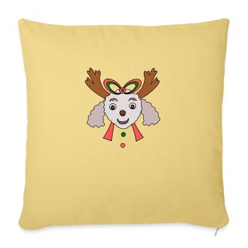 Christmas dog - Sofakissenbezug 45 x 45 cm - Hellgelb - Vorne