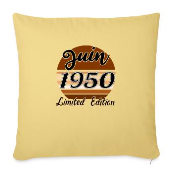 Juin 1950 Limited edition | Bois Bruns - Housse de coussin décorative 45 x 45 cm - jaune délavé - Devant