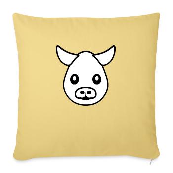 vache mignon animaux de ferme animaux drôles vaches nouveau 15 - Housse de coussin décorative 45 x 45 cm - jaune délavé - Devant