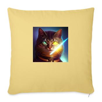 The Universe Cat - Sofa pillowcase 17,3'' x 17,3'' (45 x 45 cm) - washed yellow - Front