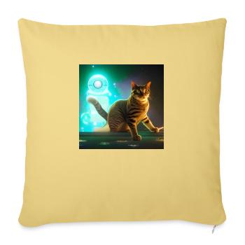 The Universe Cat - Sofa pillowcase 17,3'' x 17,3'' (45 x 45 cm) - washed yellow - Front
