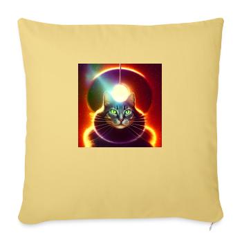 The Universe Cat - Sofa pillowcase 17,3'' x 17,3'' (45 x 45 cm) - washed yellow - Front